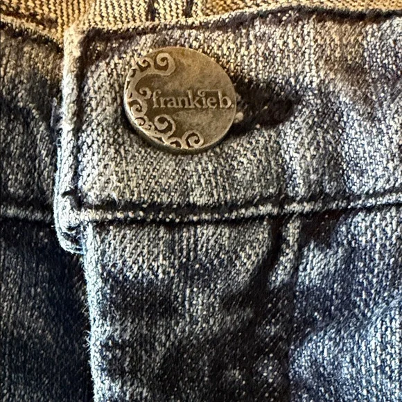 Frankie B. Denim Straight Leg Jeans with Studded Heart - Picture 4 of 16